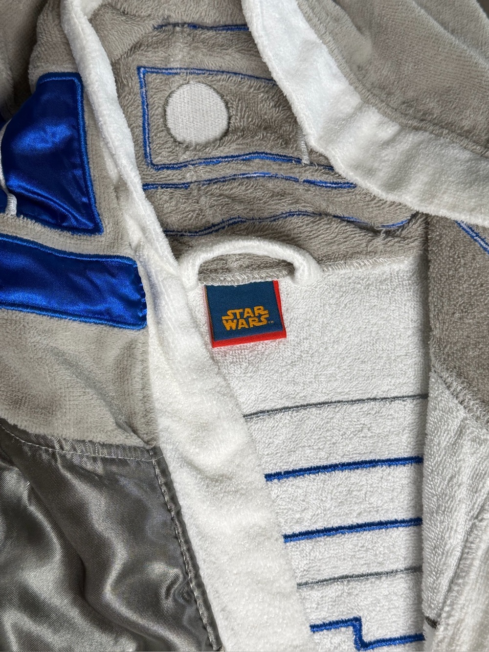 Star Wars The Robe Factory R2D2 Hooded Bathrobe - OSFM - Picture 3 of 9